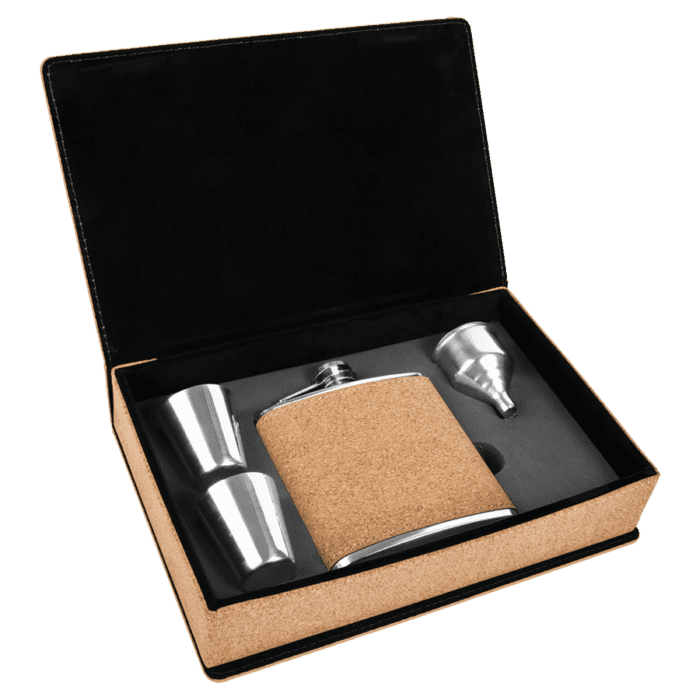 6 oz. Cork Flask Gift Set