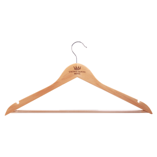 17 1/2" x 9" Solid Maple Clothes Hanger