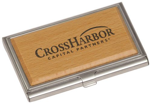 Metal/Wood Business Card Holder