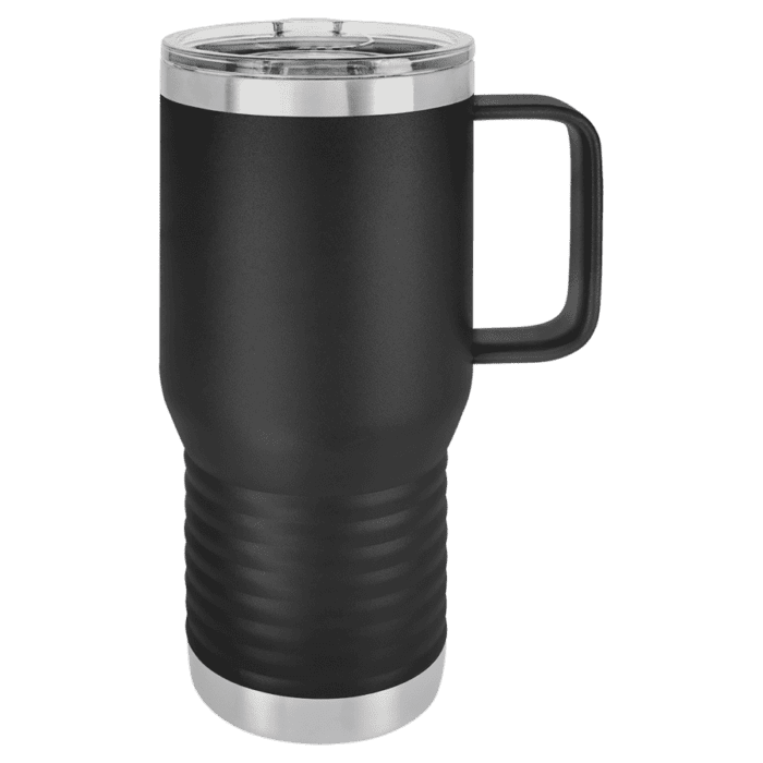 Polar Camel 20 oz. Black Vacuum Insulated Travel Mug with Slider Lid