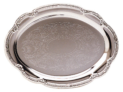 6 1/2" x 9 1/2" Oval Silver Plated Tray